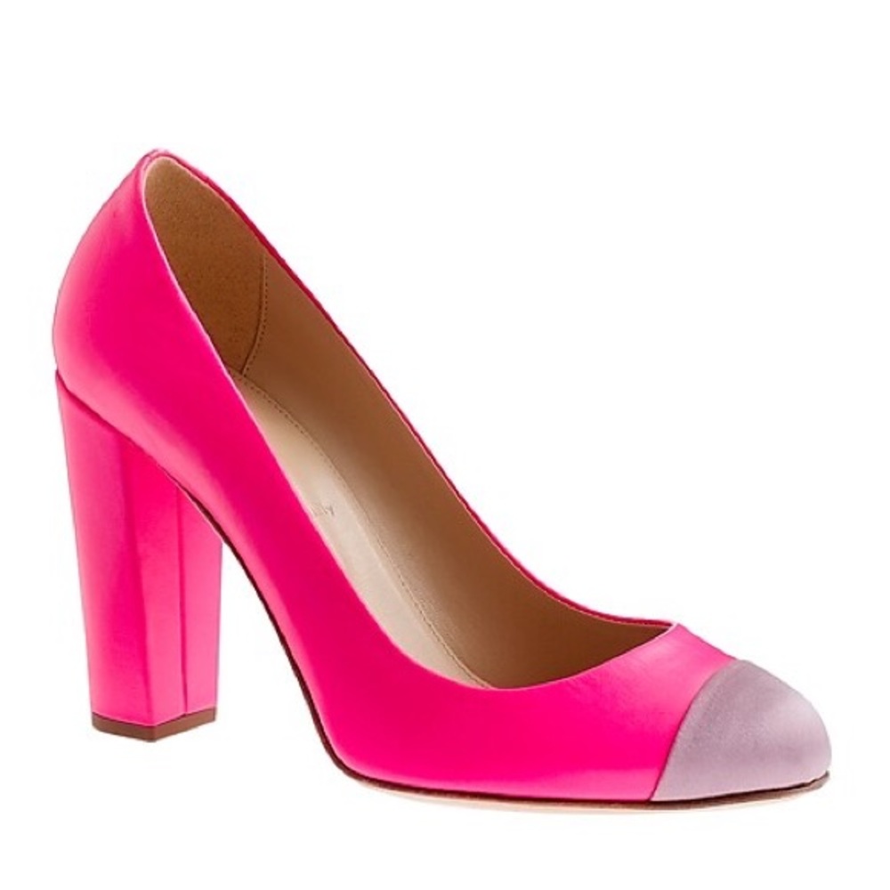 J.Crew Etta Satin Cap Toe Pumps